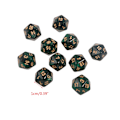 Miniatyrbillede 2 af 11: 10 stk. Akryl 20-sidet Polyhedral Terning til RPG Rollespil Spil Holdbar 7