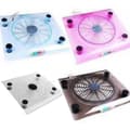 Laptopkylare för 15" PC Notebook USB -kylning Stor fläkt Blå LED Light Cooler Pad