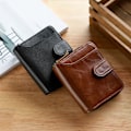 Miniatyrbild 4 av 10: Män ID Kreditkortshållare Läder Business Ficka för case Multi-Function Organizer Plånbok Black