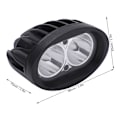 Miniatyrbillede 2 af 6: 20W LED Dobbelt Hoved Ekstralygte Spotlight til Bil Lastbil ATV Båd Motorcykel - Sort