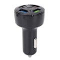Miniatyrbild 3 av 8: Billaddare 1 in 4 USB Ut QC3.0 Brandsäker Multiskydd Plug and Play Universal 12‑32V Svart