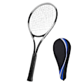 Miniatyrbilde 1 av 8: 27 Tommers Tennisracket Enkelt Tennisracket Begynner Konkurranse Treningssett med Bæreveske for Voksne Student Kvinner Menn Svart