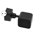 Miniatyrbild 6 av 8: WIFI Trådlös Klocka Säkerhetskamera 1080P Plug and Play Infraröd Nattsyn Roterbar PTZ 110‑240V för TUYA EU-kontakt