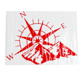 Pikkukuva 1 / 8: Mountain Compass -autotarra takaikkunaan - punainen, vahva tarttuvuus, värinkestävä - Universaalit autotarrat (60x45 cm)