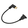 Pikkukuva 2 / 8: Suorakulmainen Displayport-kaapeli, kaksinkertainen lukitus, 4K HD 90 asteen kyynärpää, Displayport-sovitin DP 1.2:lle