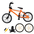 Pikkukuva 1 / 8: Mini-maastopyörämalli Racing Toys 1/10 Nukkekodin lisävaruste Käsityö Pyörä Pöytäkoriste Oranssi