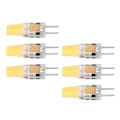 Miniatyrbillede 2 af 8: 6 stk. GY6.35 pære 5W AC DC12V COB pære energibesparende silikone loftslampe pære til stue