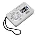 Pikkukuva 8 / 8: Kannettava Mini AM FM -transistoriradio DSP-sirulla, kaiuttimella ja kuulokeliitännällä (hopeanharmaa)