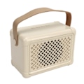 Miniatyrbild 4 av 8: Söt Mini Bluetooth-högtalare med mikrofon - Bärbart karaoke-högtalarsystem för hemmafest utomhus (elfenbensvit)