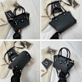 Miniatyrbild 3 av 5: Snygg svart crossbody-väska för kvinnor, perfekt för höstens mångsidighet Black