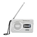 Pikkukuva 6 / 8: Kannettava Mini AM FM -transistoriradio DSP-sirulla, kaiuttimella ja kuulokeliitännällä (hopeanharmaa)