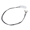 Miniatyrbild 2 av 8: Anti Lost Lanyard för hörapparat - Svart rep med vitt transparent klämma