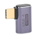 Pikkukuva 8 / 8: Type-C-mobiilipuhelinsovitin 40 Gt:n nopeudella ääni- ja videolähetys, 100 W:n maksimituki, 8K 120 Hz:llä, Type-C naaras - Type-C uros, taivutettu