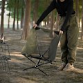 Pikkukuva 5 / 8: Ulkoilmakäyttöön tarkoitettu taittuva tuoli ergonomisen muotoilun ansiosta, kannettava leirituoli retkeilyyn, vaellukseen, rannalle, matkalle, piknikille, OD Green