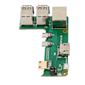 Miniatyrbild 5 av 8: Utbyggnadskort för Raspberry Pi 2W till 3B med 3 USB2.0 RJ45 Nätverksport Adapterskort för Allmän Dator