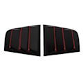 Miniatyrbilde 6 av 8: Svart rød glanset sidevindu vindusbeskyttelse for Dodge Charger 2011-2021 (2 stk)