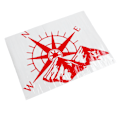 Pikkukuva 3 / 8: Mountain Compass -autotarra takaikkunaan - punainen, vahva tarttuvuus, värinkestävä - Universaalit autotarrat (60x45 cm)