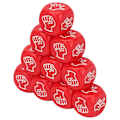 Miniatyrbilde 2 av 8: 10 stk Finger Guessing Game Terninger Lyse Farger Pedagogisk Plast 6-Siders Terningsett for Fest Rød