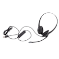 Miniatyrbillede 7 af 8: Kundeservice Headset Støjreduktion Ergonomisk Klar Opkald Lydstyrkekontrol USB Headset med Mikrofon til PC
