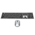 Miniatyrbild 2 av 8: 2,4 GHz Trådlöst tangentbord och mus 108-tangenter Fullt tangentbord och ergonomisk mus med hög känslighet för Windows för bärbar dator Metallgrå