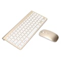 Miniatyrbilde 3 av 8: Trådløst 2.4G tastatur-mussett - 78 taster, tynne etsede tastehetter, ergonomisk design, mute-knapp, USB-tilkobling - gull
