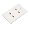 Miniatyrbilde 4 av 8: Ethernet Veggplate 4 Port Cat6 Plassbesparende God Fiksering Internett Veggplate med Skruer for Hjemmekontor