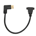 Pikkukuva 4 / 8: Suorakulmainen Displayport-kaapeli, kaksinkertainen lukitus, 4K HD 90 asteen kyynärpää, Displayport-sovitin DP 1.2:lle