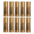 10 stk. E14 Metallrør for lysestake lampeholder lampebase belysningstilbehør 25x80mm gullbronse