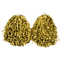 Miniatyrbillede 6 af 8: Cheerleading Pom Poms - 2 stk guld håndholdte partyshakers til dans, sport og holdånd