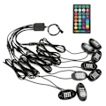 Pikkukuva 3 / 8: Värikäs auton alustavalaisin - 16 LED, DC12V, RGB, APP & RF-kaukosäädin