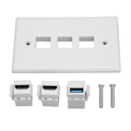 Miniatyrbild 2 av 8: HD Multimedia Interface Ethernet USB Väggplatta 2 Portar HD Multimedia Interface Keystone 1 Port USB 3.0 Väggplatta