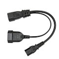 Miniatyrbillede 3 af 8: IEC320 C14 til IEC320 C13 og EU Strømkabel Professionel Y-Splitter Strømstikkabel 32cm 10A 250V