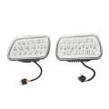 Miniatyrbilde 3 av 8: 7-tommers 45W LED-frontlykter for Wrangler Comanche Cherokee - Sett med 2, sølvbunn