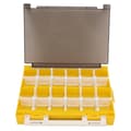 Lure Bait Box Multifunction Shockproof Double Layer Bait Storage Case for Outdoor Fishing Yellow