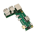 Miniatyrbild 7 av 8: Utbyggnadskort för Raspberry Pi 2W till 3B med 3 USB2.0 RJ45 Nätverksport Adapterskort för Allmän Dator