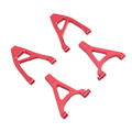 Pikkukuva 7 / 8: Alumiininen taka-akselin ohjausvarsisetti Traxxas 1/16 Slash Red RC-autolle