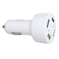 Miniatyrbild 5 av 8: Billaddare 1 in 4 USB Ut QC3.0 Brandskydd Multiskydd Plug and Play Universal 12‑32V Vit