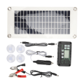 Miniatyrbilde 3 av 8: 30W RV Solcellepanelsett - Effektiv polysilisium PET batterilader med 50A spenningskontroll for hytter, båter og marine