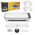 Miniatyrbilde 2 av 8: 6 i 1 Termisk Laminator 1 min Rask Forvarming Varmt Kaldt System 9 tommers Laminator Maskin med Hjørnerunder for Skole Kontor EU-kontakt 220-240V
