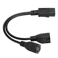 Miniatyrbillede 4 af 8: Y-Splitter Strømstikledning IEC 320 C14 Han til Dobbelt 5 15R Hun Splitter Adapterkabel 30 cm 10A 125‑250V