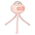 Pikkukuva 3 / 8: Rattail Fan Portable Käyttöinen Kolmijalka Design Mykistetty 4 Tasoa Nopeus USB Ladattava 130 Astetta Automaattinen Ravistelu Fan Pink