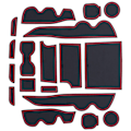 Miniatyrbild 2 av 8: Mittkonsollinermattor - set med 18, PVC-interiörtillbehör för Tacoma 2016-2021