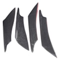 Miniatyrbillede 5 af 8: Universal Carbon Fiber Style Front Bumper Spoiler Lip Splitter Body Kit (4 stk)