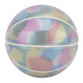 Miniatyrbild 1 av 8: Glödande reflekterande basket - Storlek 7 - Cool Bright Luminous Ball för barn och vuxna - Inomhus/Utomhus - Silver