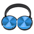 Miniatyrbilde 8 av 8: 450BT Bluetooth-hodetelefoner med subwoofer, justerbar, multifunksjonell, trådløs, for spill, blå