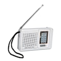 Miniatyrbilde 3 av 8: Bærbar lommeradio AM/FM Klassisk elegant design Sølvgrå Batteridrevet radio for hjem, fotturer, sykling, reiser