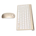 Miniatyrbilde 4 av 8: Trådløst 2.4G tastatur-mussett - 78 taster, tynne etsede tastehetter, ergonomisk design, mute-knapp, USB-tilkobling - gull