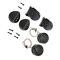 Miniatyrbillede 8 af 8: 2 STK 380W Mini Dome Tweeter Rund Sort Bilhøjttaler Stick On Flush Mount Universal Modifikation