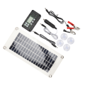 Miniatyrbilde 7 av 8: 30W RV Solcellepanelsett - Effektiv polysilisium PET batterilader med 50A spenningskontroll for hytter, båter og marine