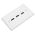 Miniatyrbild 8 av 8: HD Multimedia Interface Ethernet USB Väggplatta 2 Portar HD Multimedia Interface Keystone 1 Port USB 3.0 Väggplatta
